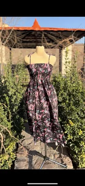 ساحلی بلند مشکی گل ریز 💐