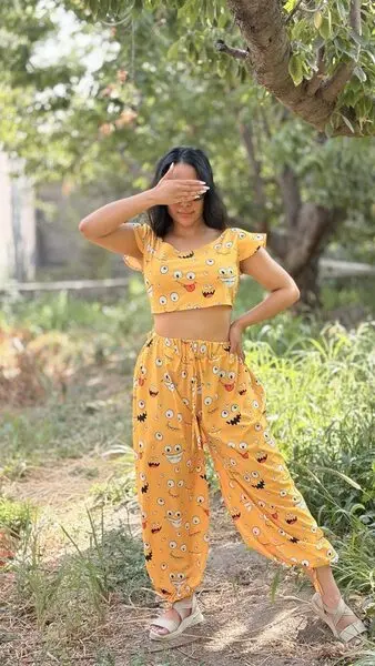 ست پفکی زرد💛